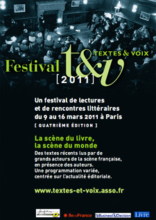 Soirées Lectures Paris - le Festival Textes et Voix 2011 PARIS